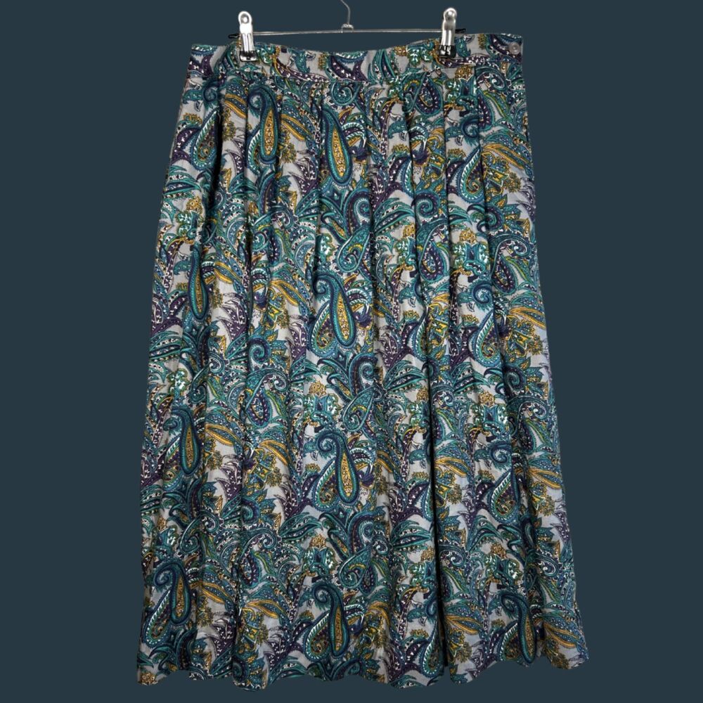 Vintage 90s Pykettes Paisley Print Skirt